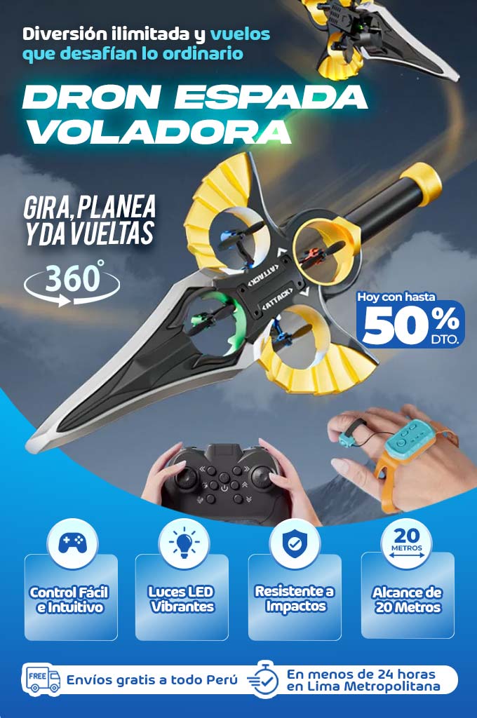 💯DRONE ESPADA VOLADORA CON SENSOR Y CONTROL 🔥JUGUETE VIRAL 2026❗