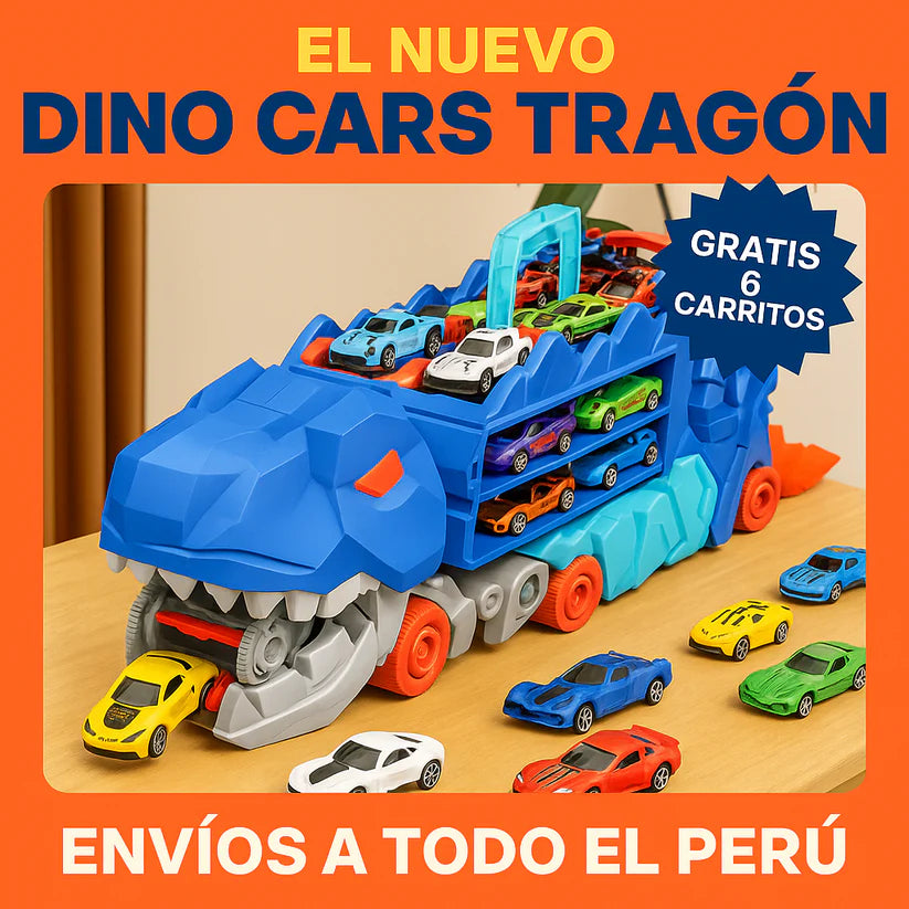 🦖SUPER DINO TRANSFORMER + 🎁 6 AUTOS DE REGALO 🎁